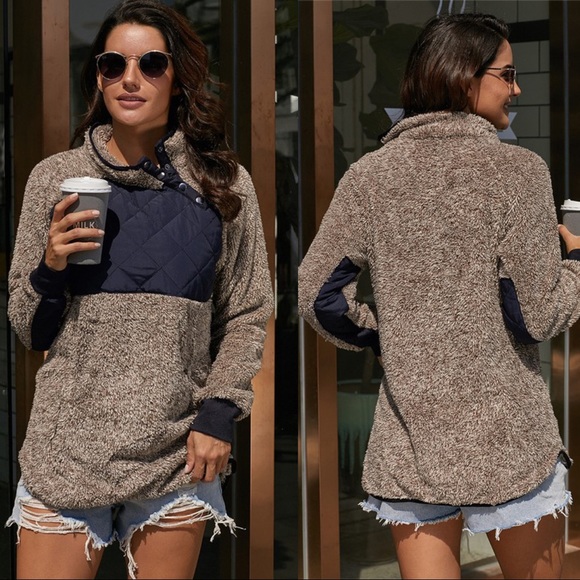 ✨LAST ONE✨CHILL OUT GIRL PULLOVER-COFFEE/BLACK - Picture 2 of 2